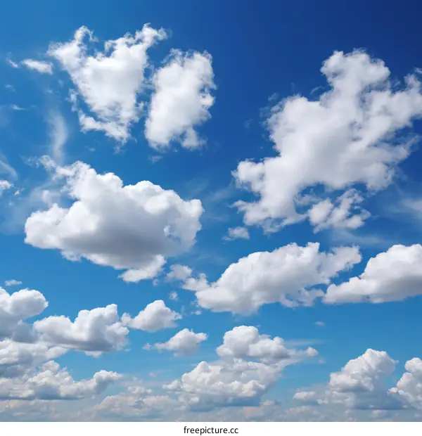 Blue sky with white clouds background