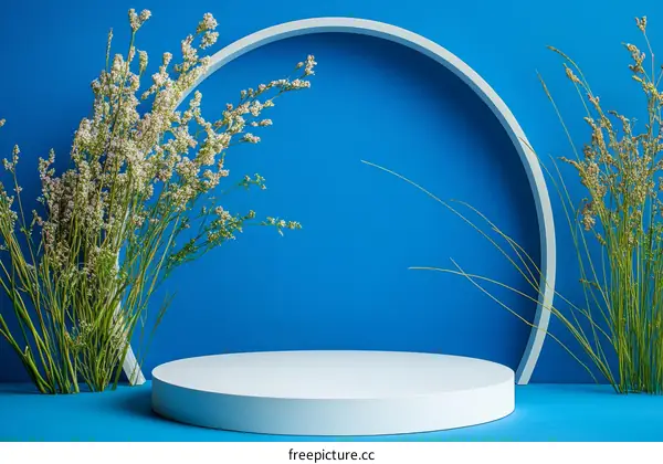 Modern Minimalist Product Showcase with Floral Elements