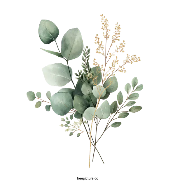 [Transparent Background PNG]Delicate Botanical Arrangement Illustration