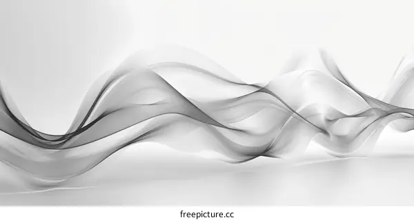 Black and white abstract waves background
