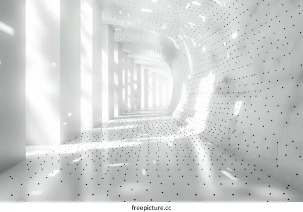 Futuristic White Sci-Fi Corridor
