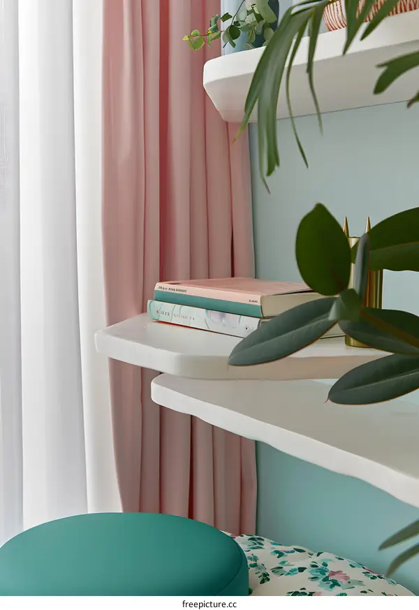 Close Up Of Pink And Green Decorated Home