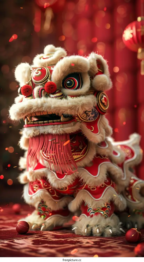 Traditional Lion Dance for the Chinese New Year