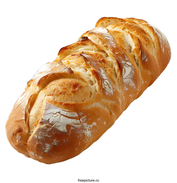 [Transparent Background PNG]Freshly baked loaf of bread on white background