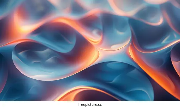 Blue and orange abstract painting