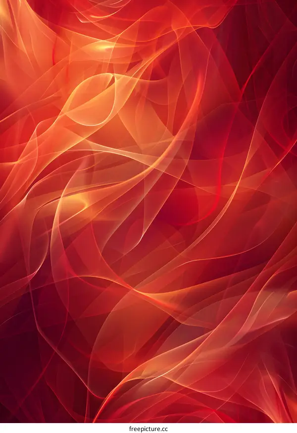 Abstract red and orange wavy background