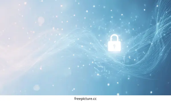 Abstract Digital Security Lock Illustration