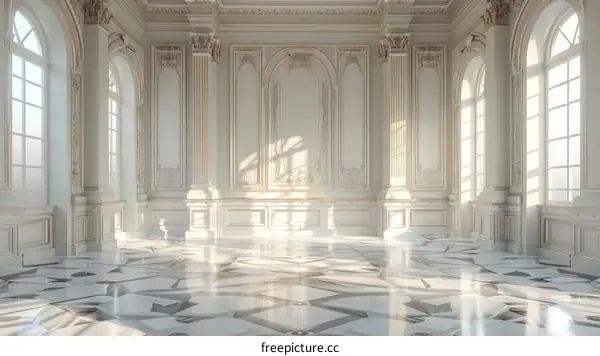 Elegant Palace Interior Design Illustration