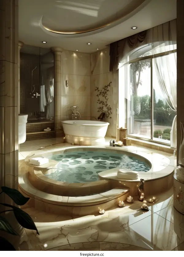 Luxury Indoor Spa Bathroom Design