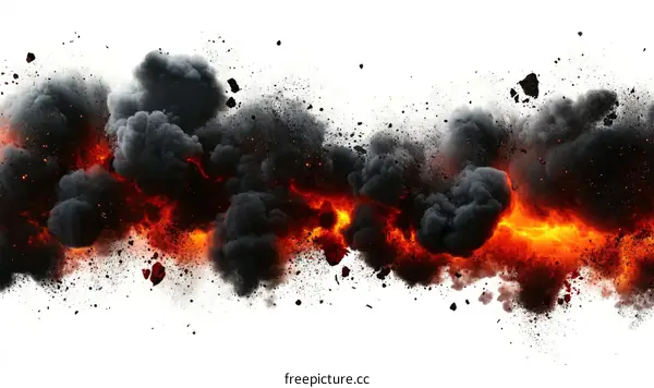 Explosive Fire and Smoke Explosion Background