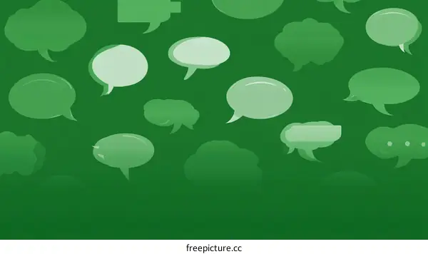 Green Background with Speech Bubbles