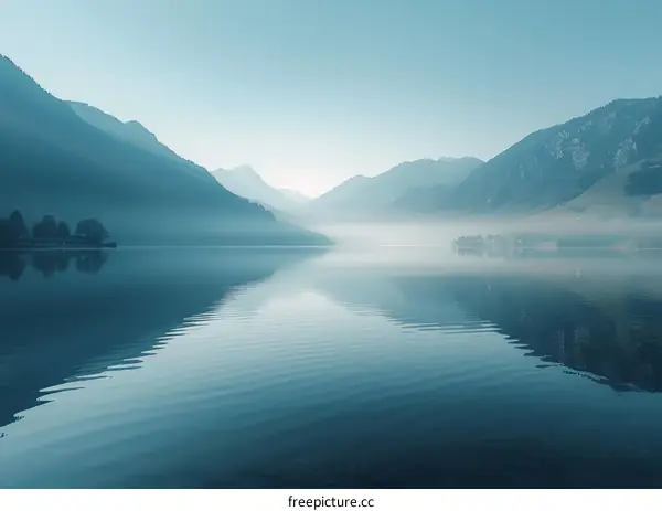 Serene Mountain Lake at Dawn