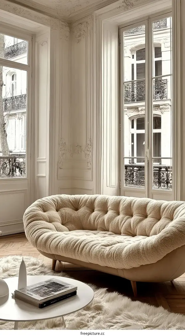 Elegant Parisian Interior Design Living Room