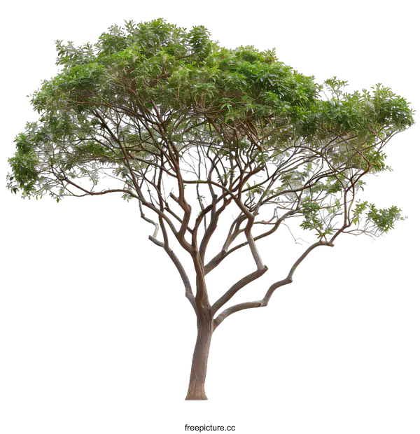 [Transparent Background PNG]Isolated Green Tree on White Background