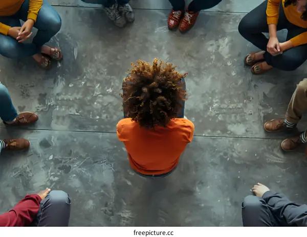 Group of People Sitting In Circle During A Meeting
