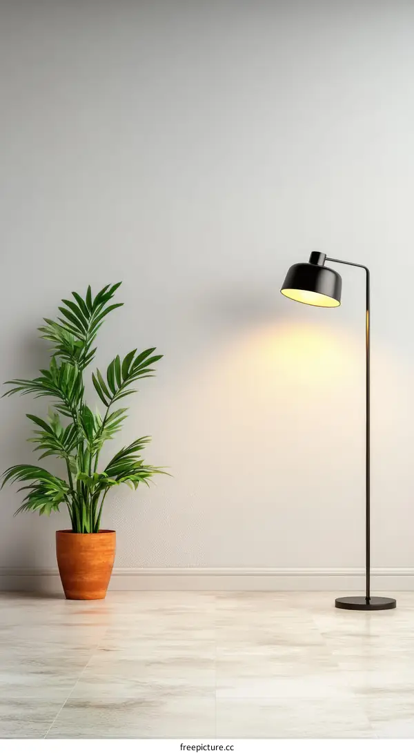 Empty Modern Room Interior Design Illustration