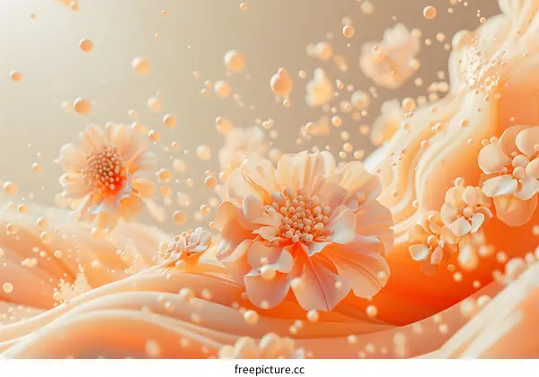 Flowers blooming in milk