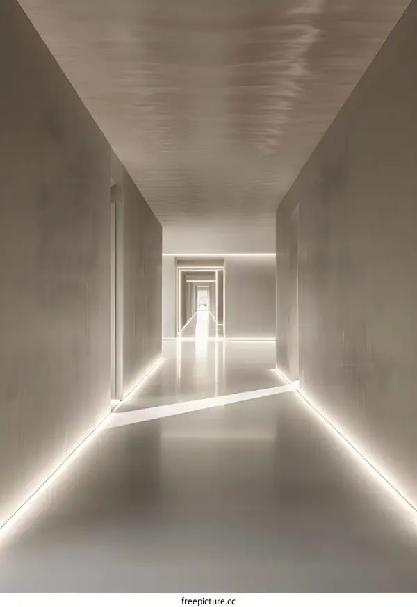 Minimalist Modern Long Corridor Interior Design