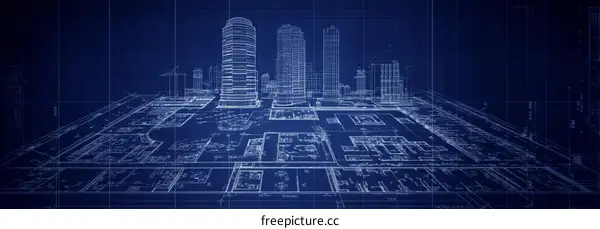 Digital Architectural Blueprint of a City