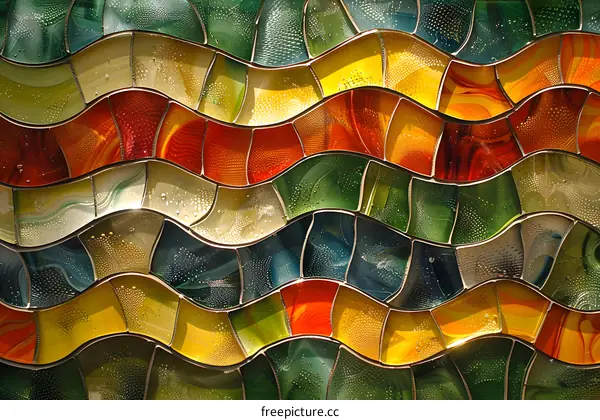 Colorful stained glass mosaic texture