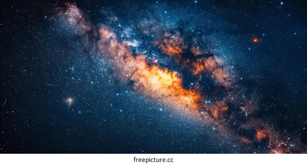 Beautiful Space Background with Stars and Nebula
