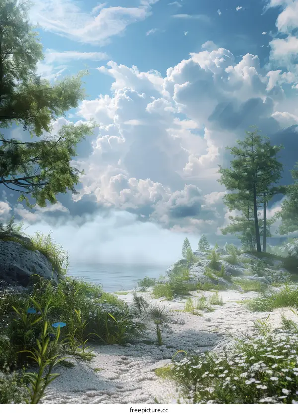 Enchanted Forest Lake: A Mystical Landscape