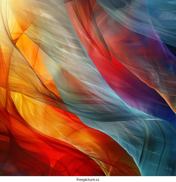 Abstract Painting with Smooth Silky Texture