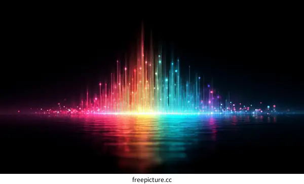 Colorful Sound Wave Spectrum Abstract Background