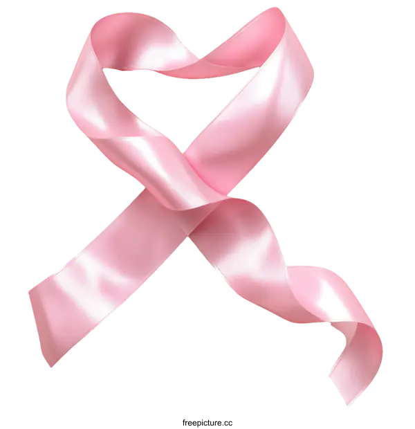[Transparent Background PNG]Pink Ribbon Symbol of Hope and Awareness