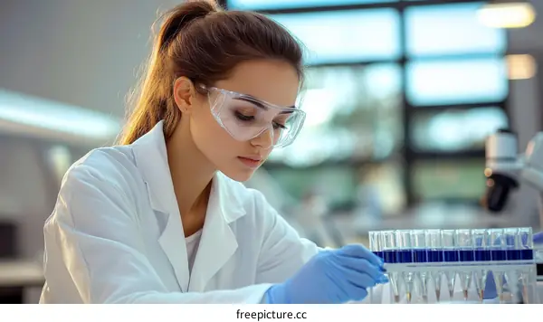 Female Scientist Working in a Laboratory