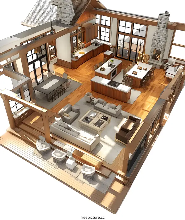 Modern Farmhouse Home Interior Design Floor Plan
