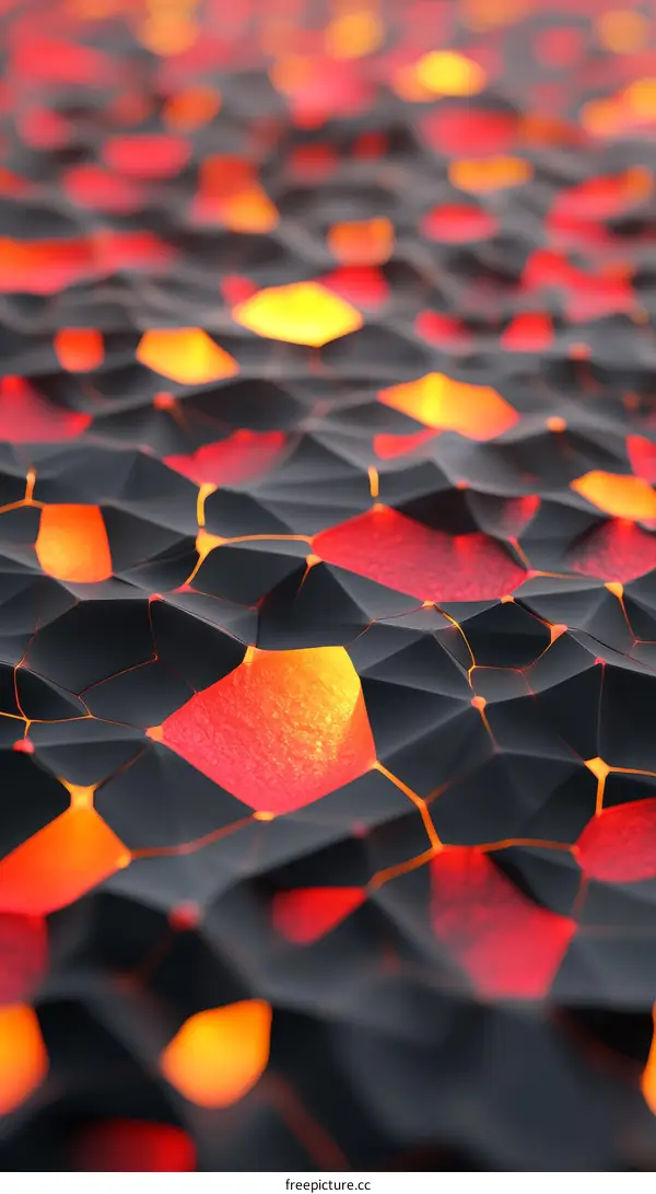 Abstract Geometric Lava Flow Illustration