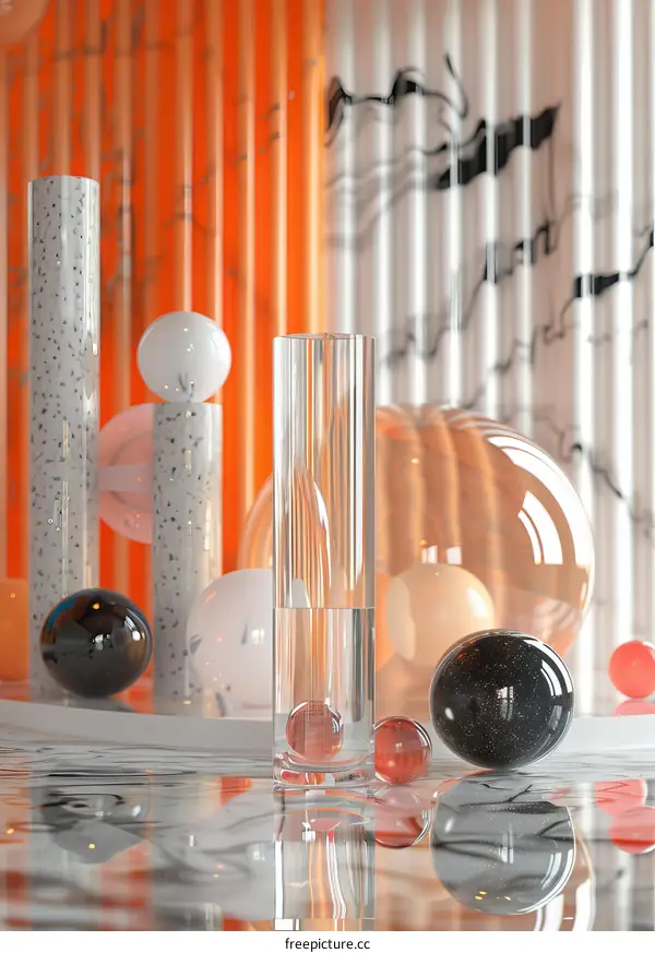 Geometric Composition with Glass Spheres
