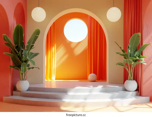 Stylish Modern Interior Design with Vibrant Colors