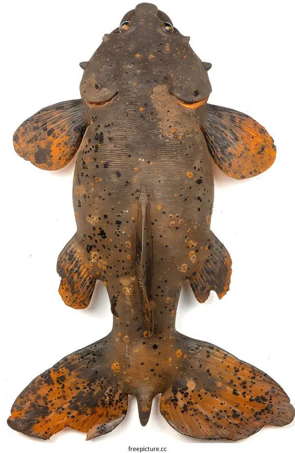 Bizarre Fish Specimen on White Background