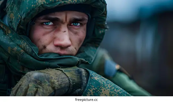Portrait of a Russian soldier