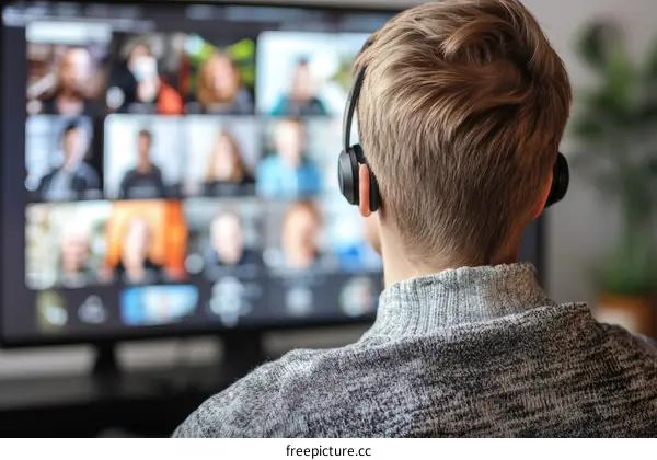 Virtual Meeting with Diverse Colleagues