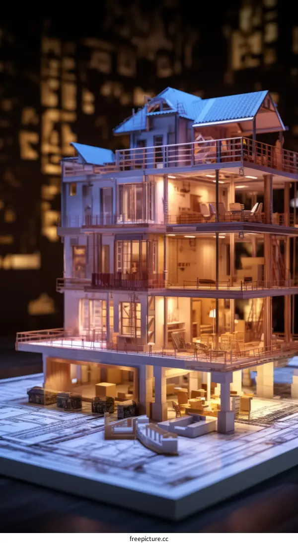 Cutaway House Illustration