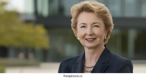 Smiling Woman in a Business Suit Portrait