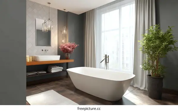 Modern Minimalist Stylish Bathroom Interior Design