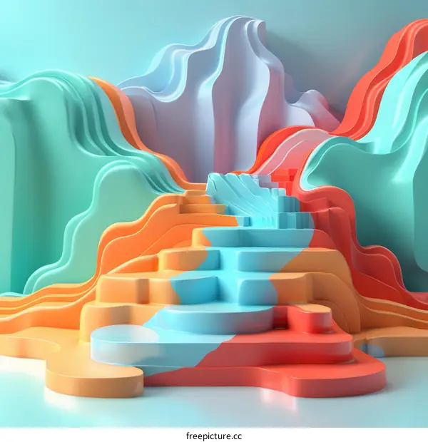 Abstract Colorful Geometric Shapes