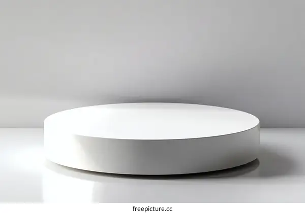 Modern Minimalist White Circle Stage