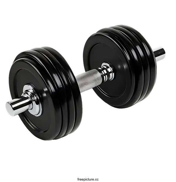 [Transparent Background PNG]Black Weightlifting Dumbbell Fitness Equipment