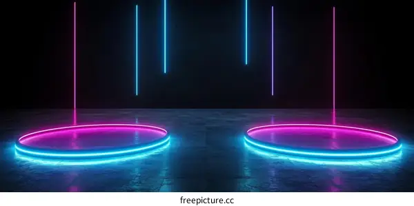 Neon Light Abstract Display Stand