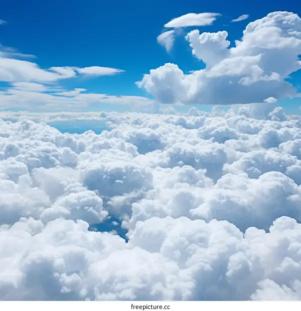 Amazing view of the clouds from above