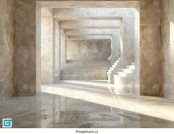 Marble Texture Background with Podium and Sunlight