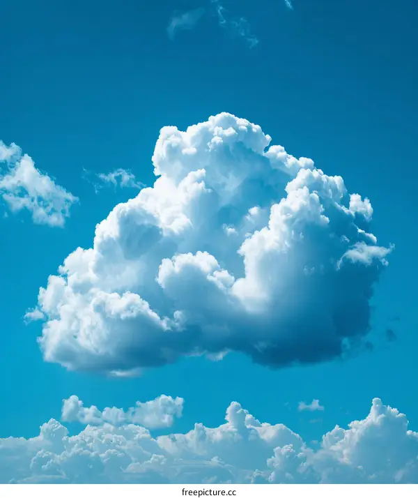 A Fluffy White Cloud in the Azure Sky