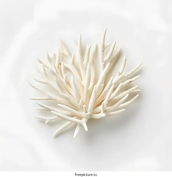 White Coral on White Background