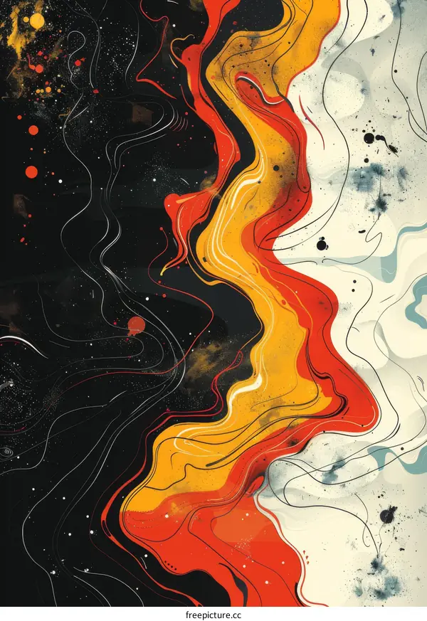 Cosmic Liquid Art: A Symphony Of Colors