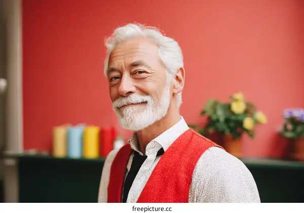 Portrait of a Smiling Senior Caucasian Man